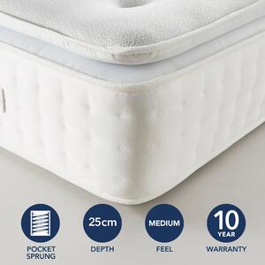 Fogarty Memory Foam Pillow Top 1000 Pocket Sprung Mattress White