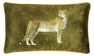 Cheetah Forest Cushion Green/Yellow/Black