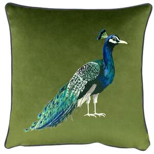 Peacock Cushion Green/Blue
