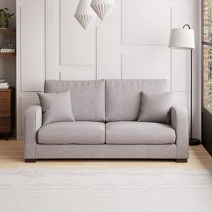 Carson Deep Sit Soft Texture 3 Seater Sofa Grey