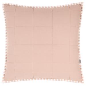 Yard Hebden Stripe Cotton 55cm x 55cm Filled Cushion Blush Cotta