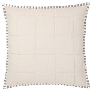 Yard Hebden Stripe Cotton 55cm x 55cm Filled Cushion Mole Stone