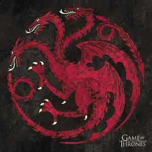 Art Poster Game of Thrones - Targaryen sigil, (40 x 40 cm)