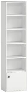 HOMCOM 6-Tier 156 cm Tall Bookcase - White