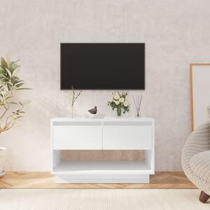 TV Cabinet High Gloss White 70x41x44 cm Engineered Wood