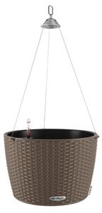 LECHUZA Hanging Planter NIDO Cottage 35 ALL-IN-ONE Sand Brown