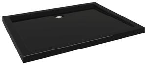 Rectangular ABS Shower Base Tray Black 80x100 cm