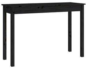 Console Table Black 110x40x75 cm Solid Wood Pine