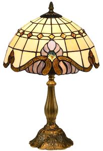 HOMCOM Stained Glass Bedroom Table Lamp, Handmade Antique Bedside Light, Decorative Night Light for Bedroom, Living Room, Home Aosom UK