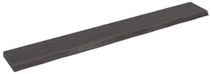 Wall Shelf Dark Grey 220x30x(2-6) cm Treated Solid Wood Oak