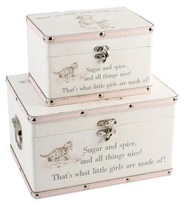 Petit Cheri Set of 2 Little Girls Luggage Boxes