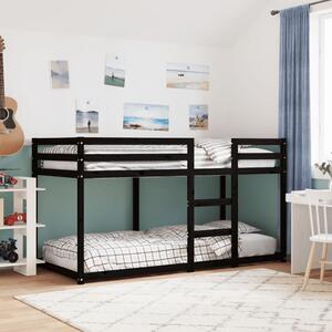 Bunk Bed Black 90x200 cm Solid Wood Pine