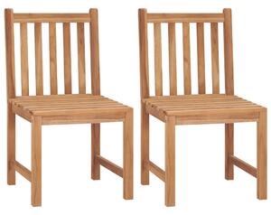 Garden Chairs 2 pcs Solid Teak Wood