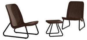 Keter Patio Furniture Set 3 Pieces Rio Cappuccino 218157