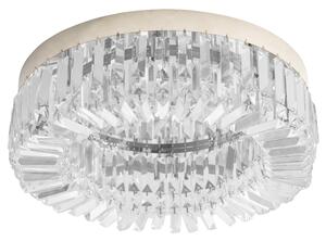 HOMCOM Modern Crystal Ceiling Lamp, Chandelier Ceiling Light for Living Room, Bedroom, Dining Room, Hall, Silver Aosom UK