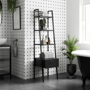 Stannis Reeded Glass Ladder Shelf