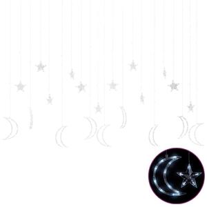 Star and Moon Fairy Lights Remote Control 345 LED Cold White