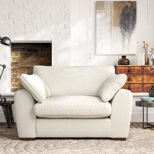 Madison Snuggle Chair Chunky Tonal Weave Ivory