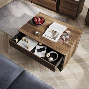 Boise Wooden Coffee Table With 1 Drawer In Catania Oak