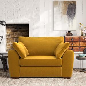 Madison Snuggle Chair House Velvet Amber Gold