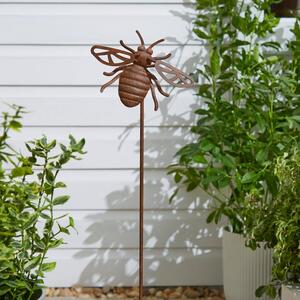 Rusted Iron Bee Stake