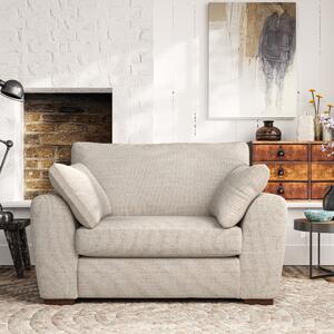 Madison Snuggle Chair Chunky Tonal Weave Natural