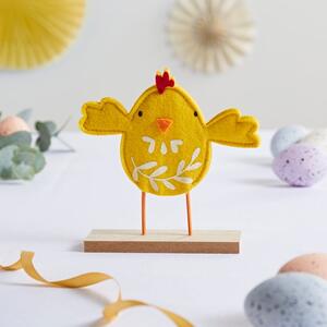 Yellow Felt Chicken Ornament