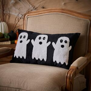 Ghost Tufted Cushion Black and white