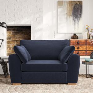 Madison Snuggle Chair House Velvet Luxe Navy