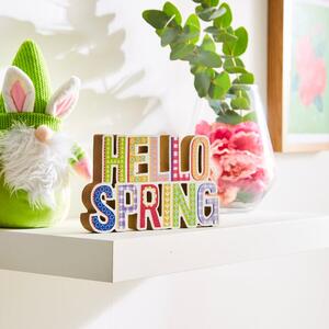 Hello Spring Wooden Plaque