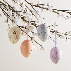 Set of 9 Speckled Hanging Egg Decorations