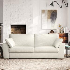 Madison Large 3 Seater Sofa Chunky Tonal Weave Ivory