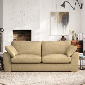 Madison Large 3 Seater Sofa Chunky Tonal Weave Ochre