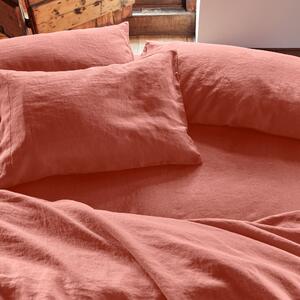 Burnt Orange Linen Blend Pillowcases (Pair) | Standard | Piglet in Bed