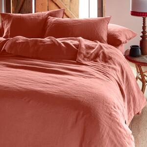Burnt Orange Linen Blend Duvet Cover | Single | Piglet in Bed