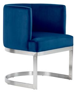 Lasco Dining Chair - Navy - Silver Base