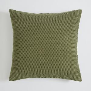 Chenille Spot Cushion Olive (Green)