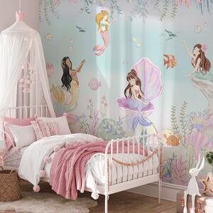 Mermaid Friends Wall Mural