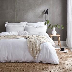 Cotton Linen Duvet Cover & Pillowcase Set White