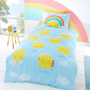 Ready for the Day and Night Duvet Cover & Pillowcase Set Blue
