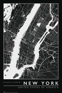 Poster New York - City Map, (61 x 91.5 cm)