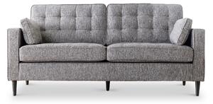 Blake Grey Slubbed Fabric 3 Seater Sofa for Living Room | Roseland