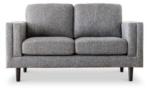 Andre Grey Slubbed Fabric 2 Seater Sofa for Living Room | Roseland