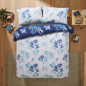 Shoreline Blue Duvet Cover and Pillowcase Set Blue/White