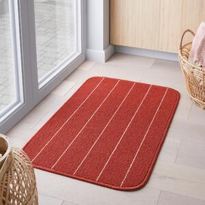 Practimat Theo Stripe Washable Doormat Red Clay