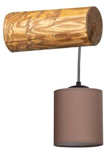 Furesta wall light, stained, brown lampshade