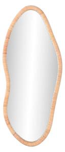 Wall mirror Home ESPRIT Natural Crystal Rattan Scandi 53 x 4 x 125 cm