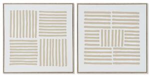 Painting Home ESPRIT White Beige Scandinavian 83 x 4,5 x 83 cm (2 Units)