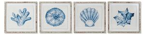 Painting Home ESPRIT Coral Mediterranean 50 x 2,5 x 50 cm (4 Units)