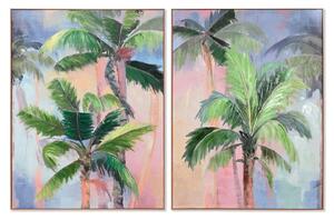 Painting Home ESPRIT Palms Tropical 90 x 3,5 x 120 cm (2 Units)